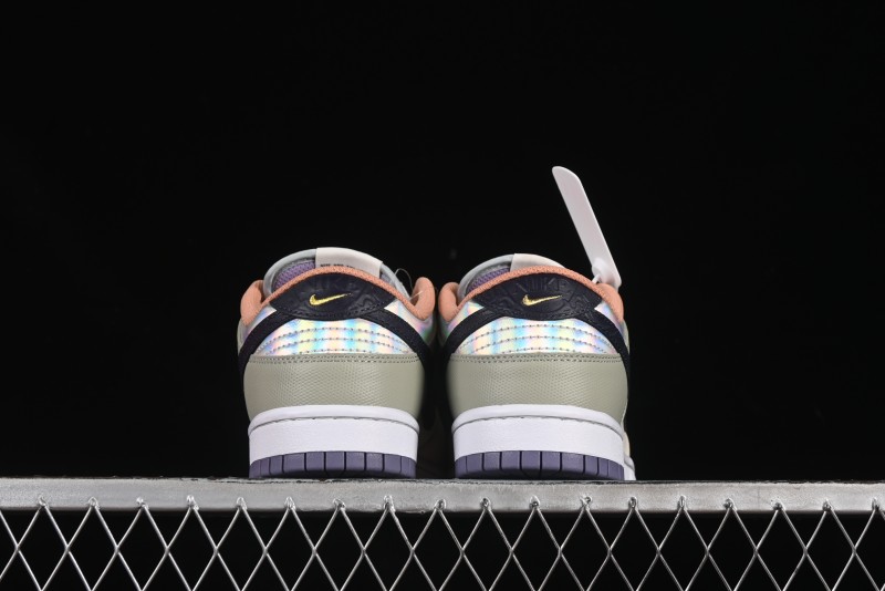 Nike Dunk Low Floral Swoosh Floral Theme Low-Top Casual Sneakers - HV5750-133
