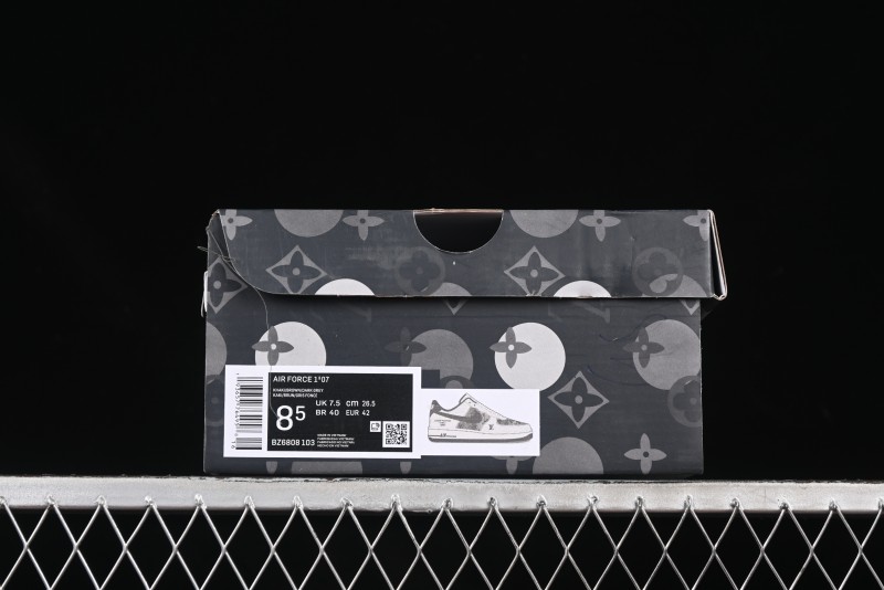 Nike Air Force 1 '07 Low LV Collaboration Cream Black Casual Sneakers - BZ6808-103