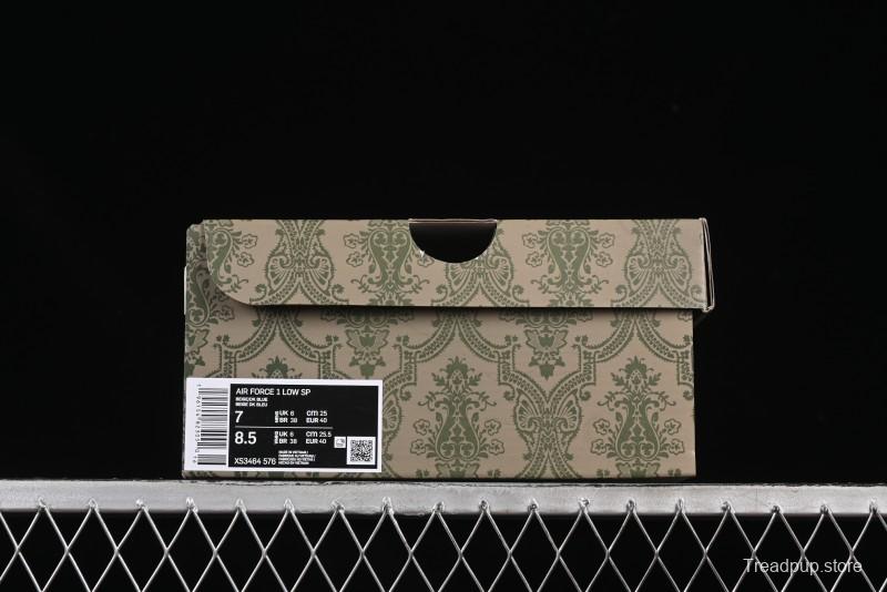 Nike Air Force 1 '07 Low Gucci Collaboration Large Swoosh Gum Sole Casual Sneakers - XS3464-576