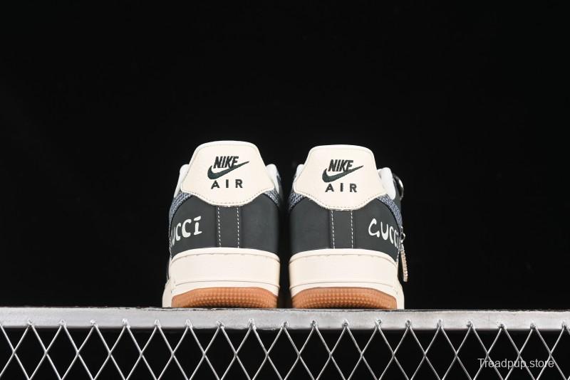 Nike Air Force 1'07 Low Gucci Collaboration Floral Pattern Rubber Sole Casual Sneakers - DF0188-058