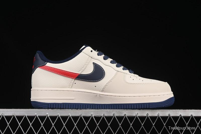 Nike Air Force 1'07 Low Gucci Collaboration Blue Red Swoosh Casual Sneakers - JJ2508-713