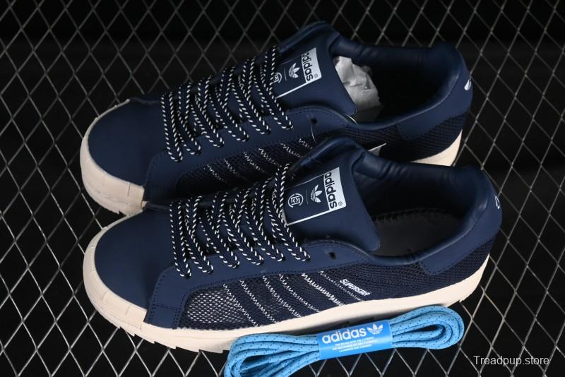 Adidas Clot x Superstar Shell Toe Casual Sneakers with Serrated Edge Design - IH3644