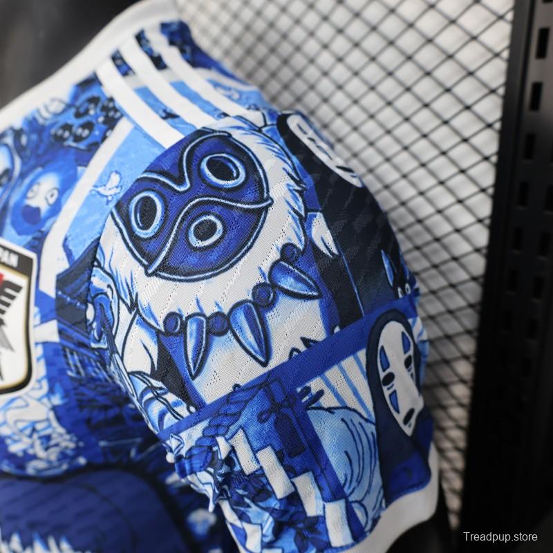 Player Version 2025 Japan Blue with Anime Characters Jersey
