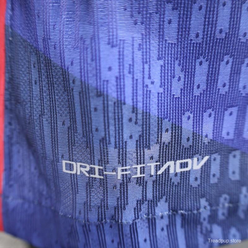 Player Version 25/26 FC Barcelona Blue with Red Diagonal Stripes Jersey