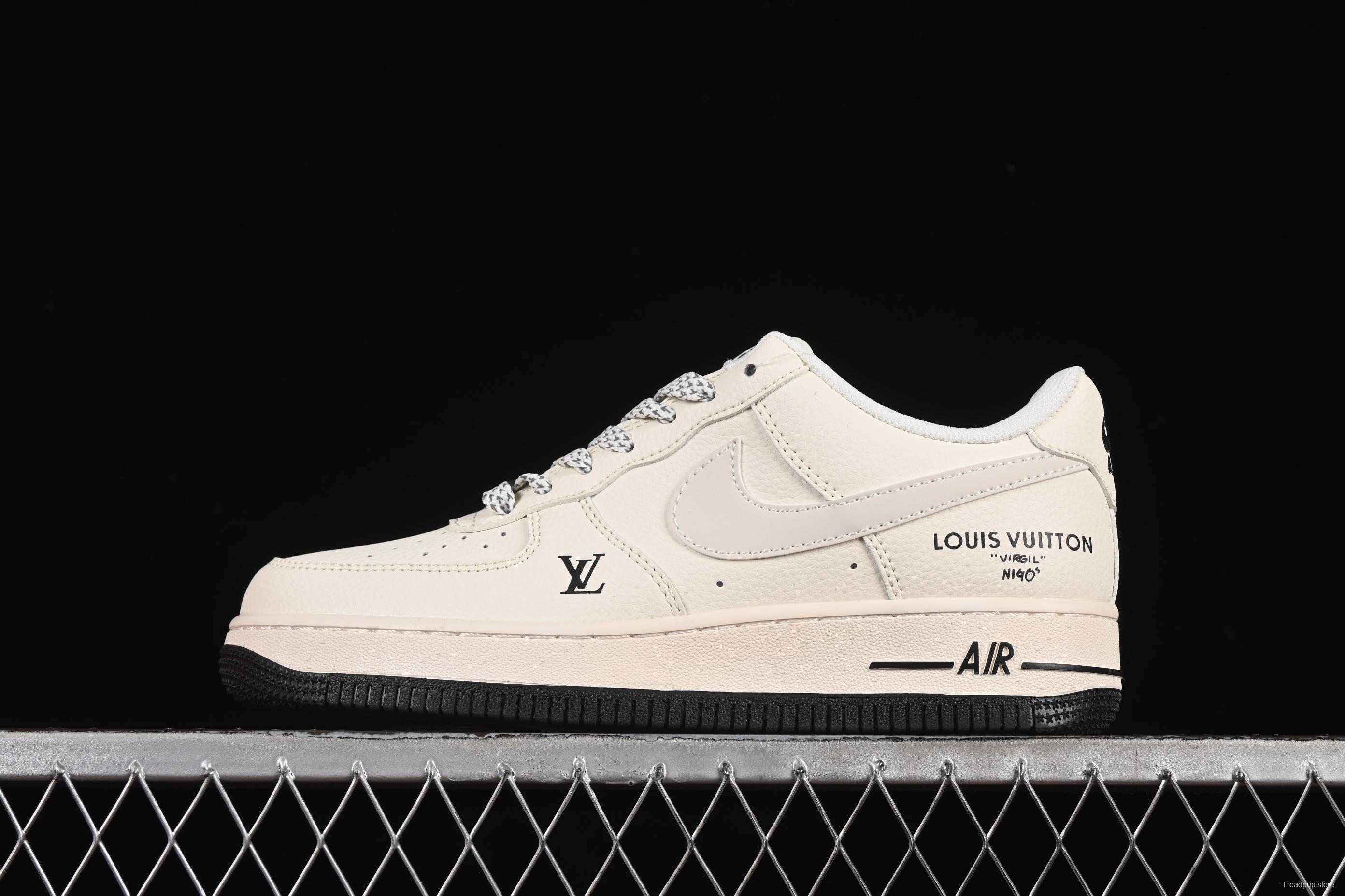 Nike Air Force 1'07 Low LV Collaboration Off-White Black Sole Casual Sneakers - XX3168-139