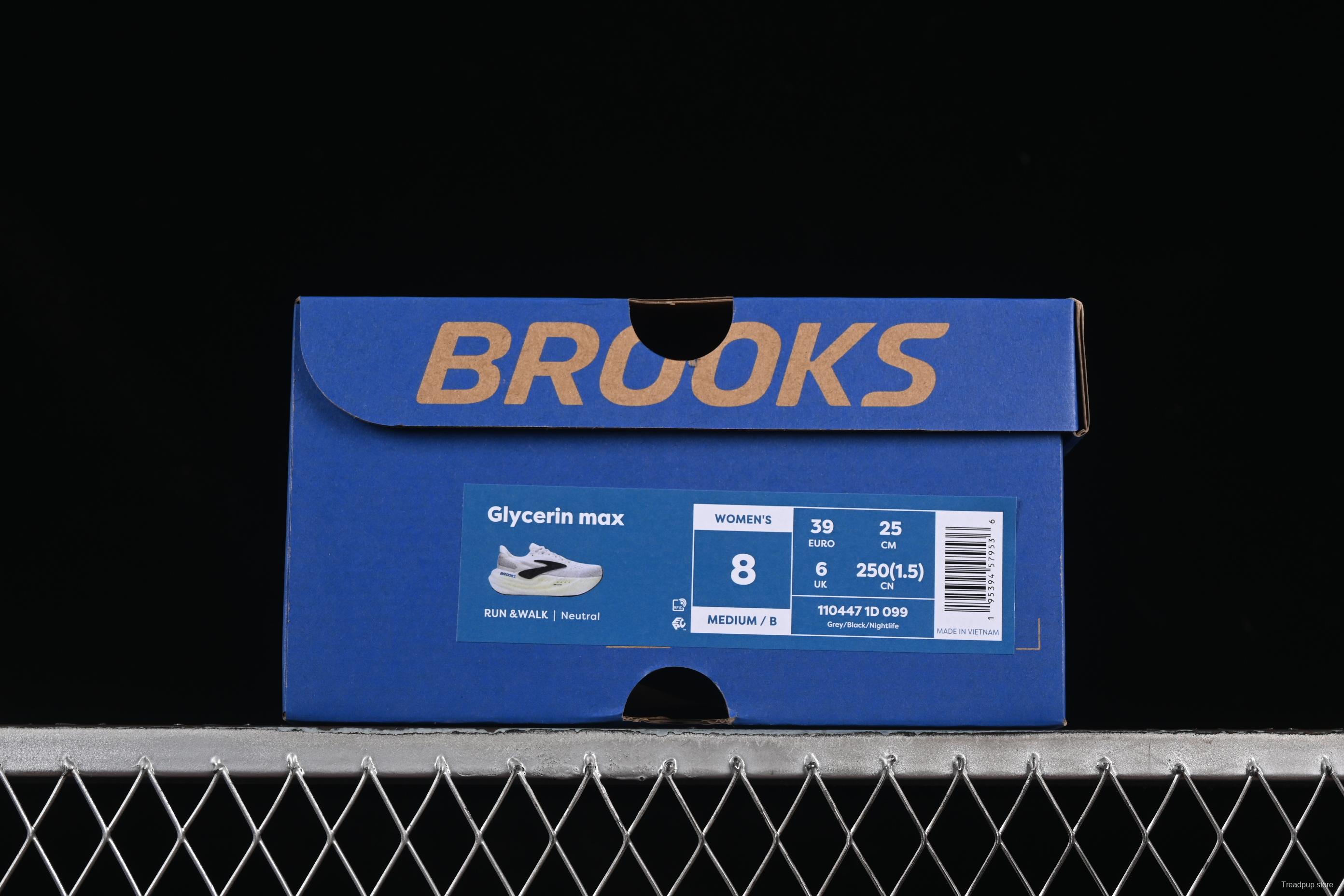 Brooks Glycerin Max Cushioned Marathon Running Shoes for Men - 1104471D099