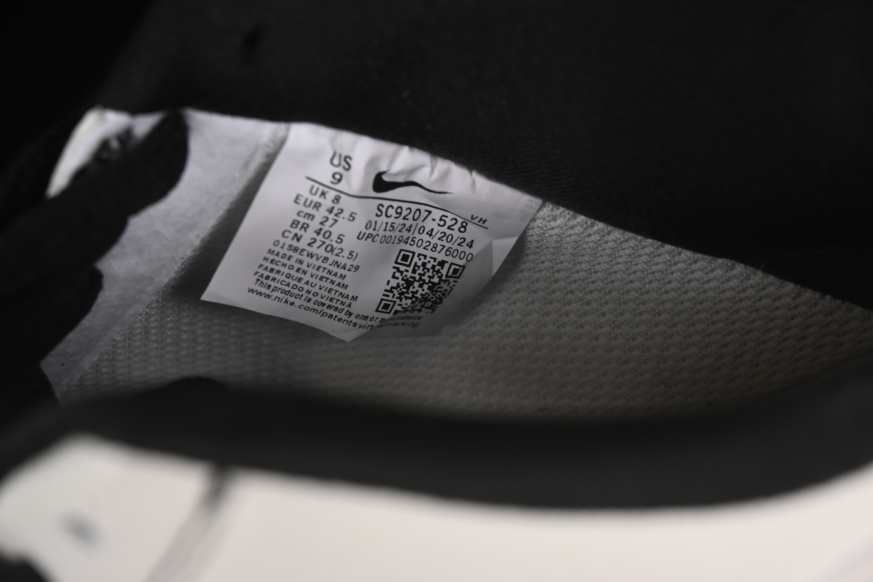 Nike Air Force 1'07 Low UN Collaboration Casual Sneakers in Black White Purple - SC9207-528