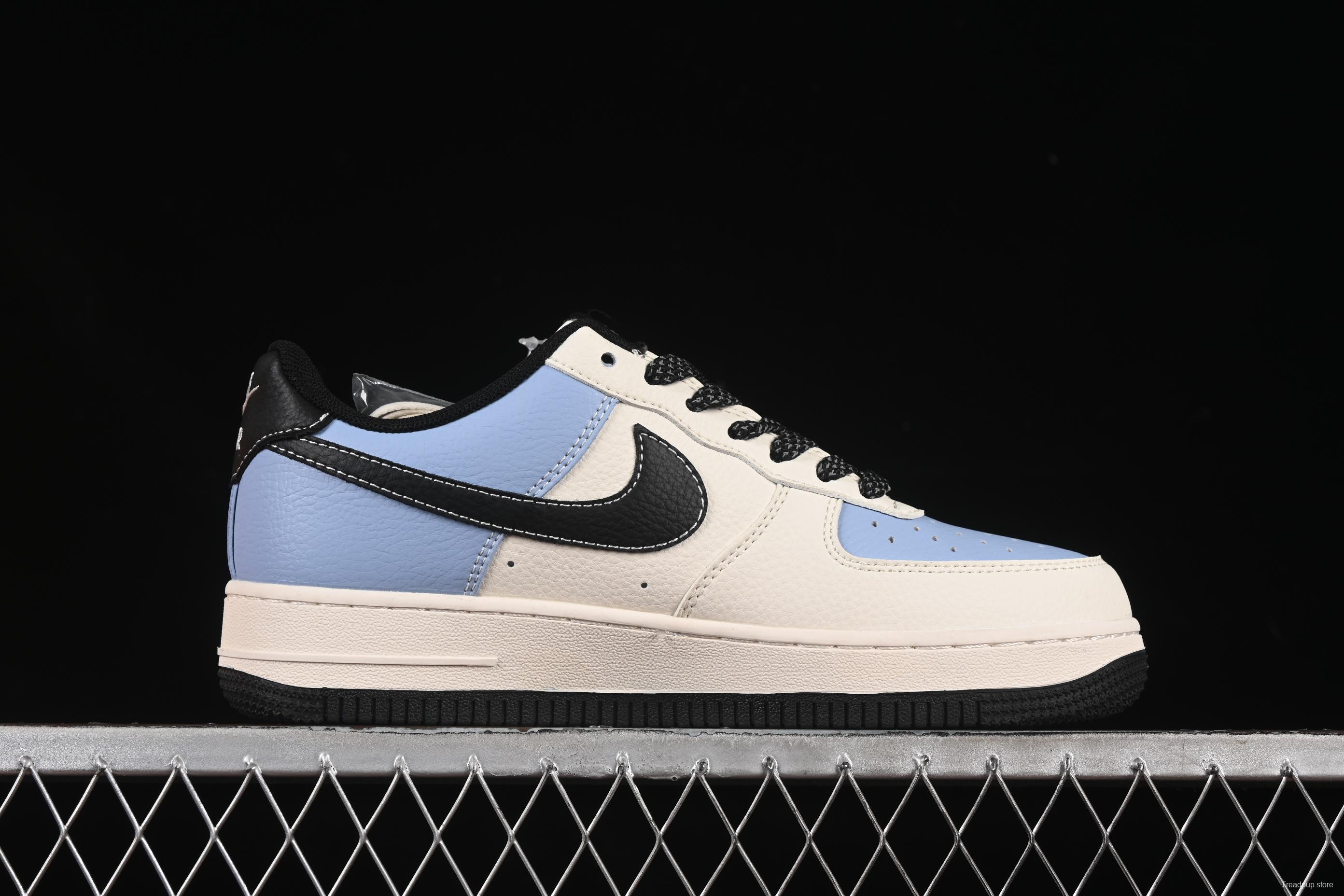 Nike Air Force 1 '07 Low LV Collaboration Black Water Blue Casual Sneakers - JJ2508-712