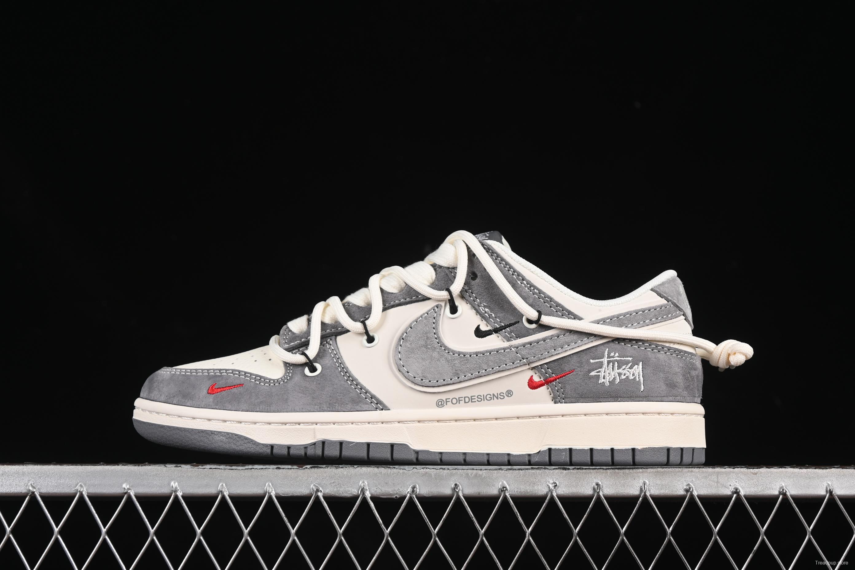 Nike SB Dunk Low Stussy Collaboration Anniversary Custom Low-Top Casual Skate Shoes - YX5066-328