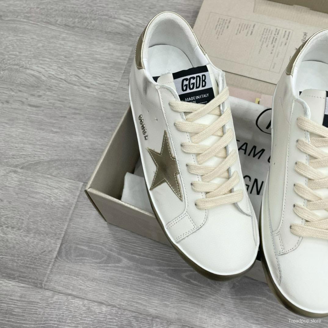 2025 Men GGDB White Beige Leather Sneakers