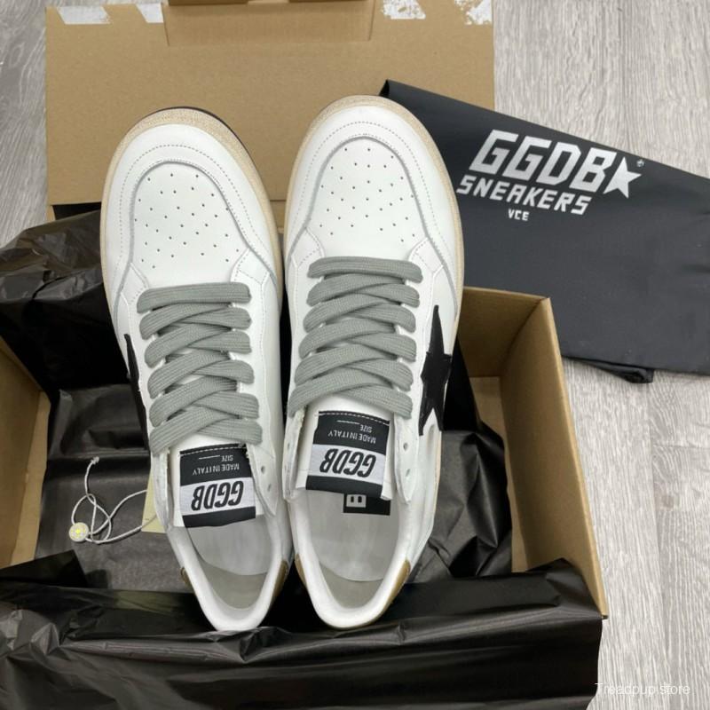 2024 Unisex GGDB White Black Leather Sneakers MJ00260
