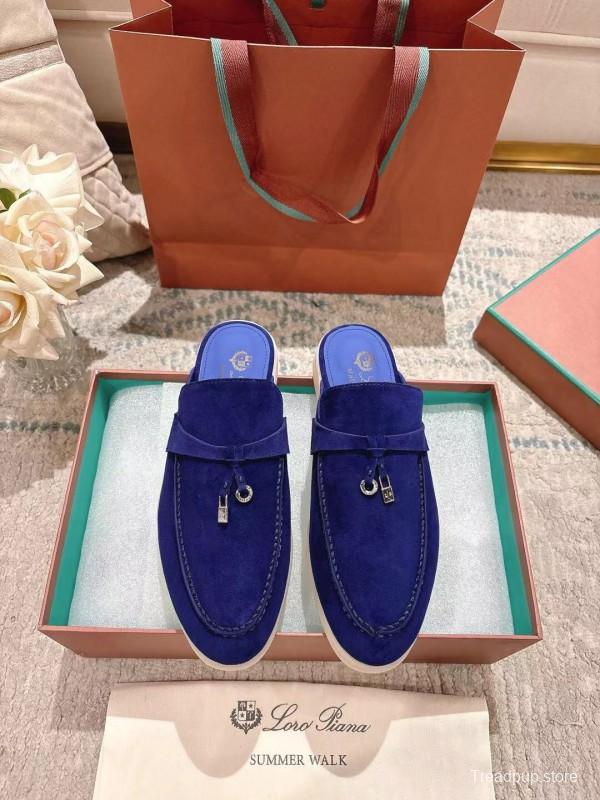 2025 Women LP Blue Suede Loafers LY00260(F)