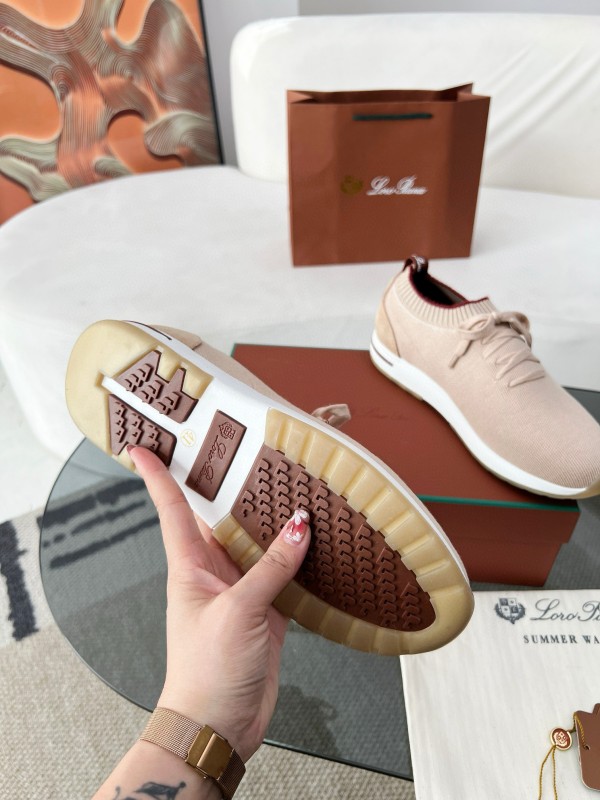 2024 Women Le Parmentier light pink wool knit sneakers MJ00330