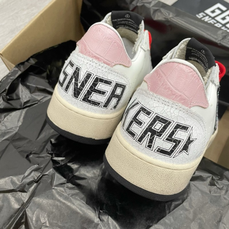 2024 Unisex GGDB White Red Leather Low-Top Sneakers MJ00260