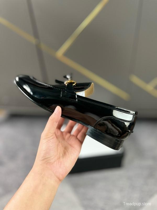 2024 Men Gucci Black Leather Loafer MJ00280