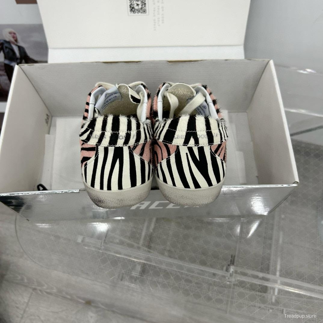 2025 Women GGDB Pink Black White Leather Suede Sneakers