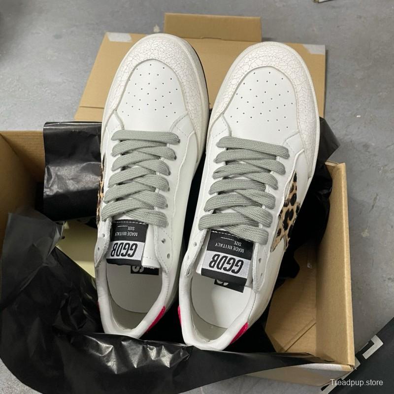 2024 Unisex GGDB White Leopard Leather Sneakers MJ00260