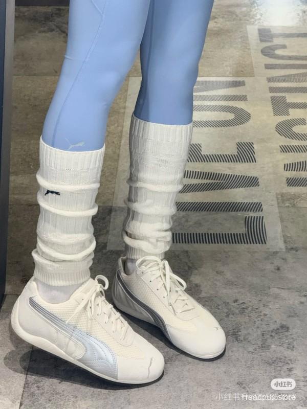 2025 Unisex Puma Milk White Grey Suede Mesh Sneakers SPEEDCAT KFY00260