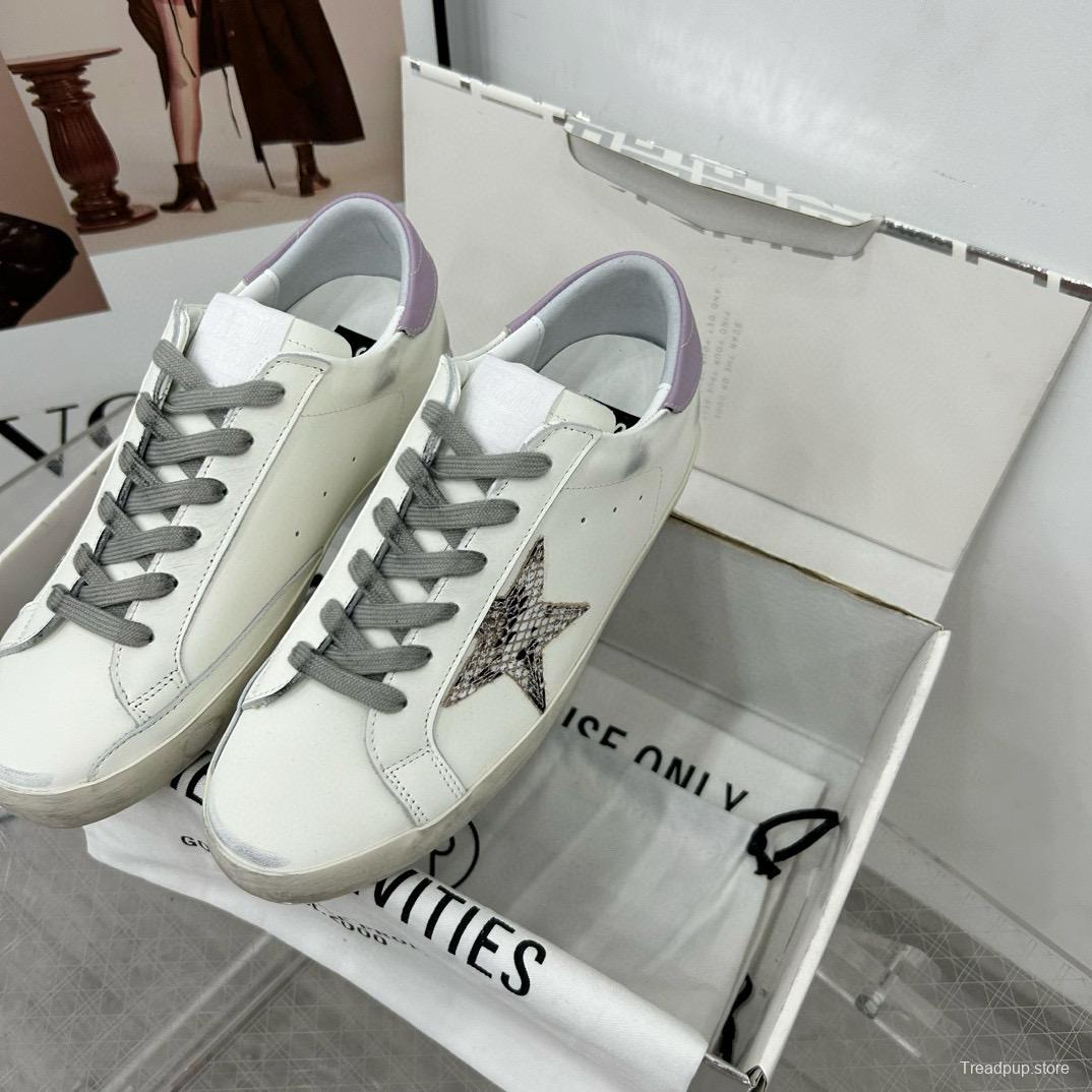 2025 Women GGDB White Grey Leather Sneakers