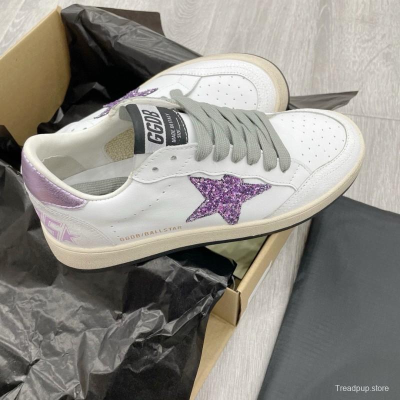 2024 Unisex GGDB White Purple Leather Sneakers MJ00260