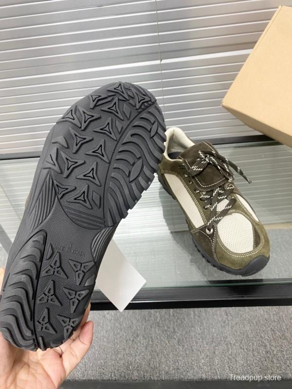 2025 Unisex Puma Brown White Silk Oxford Leather Sneakers KFY00280