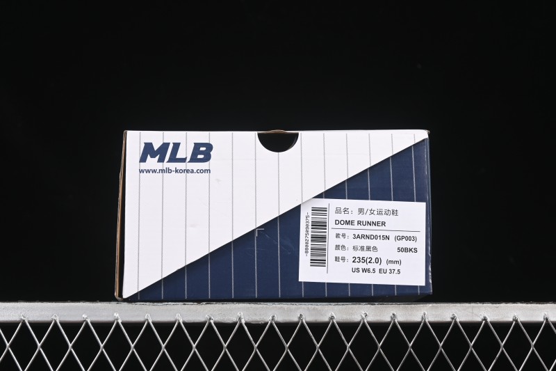 New York Yankees MLB Dome Runner Thick Sole Hollow Out Height Increasing Casual Running Shoes - 3ARND015N50BKS