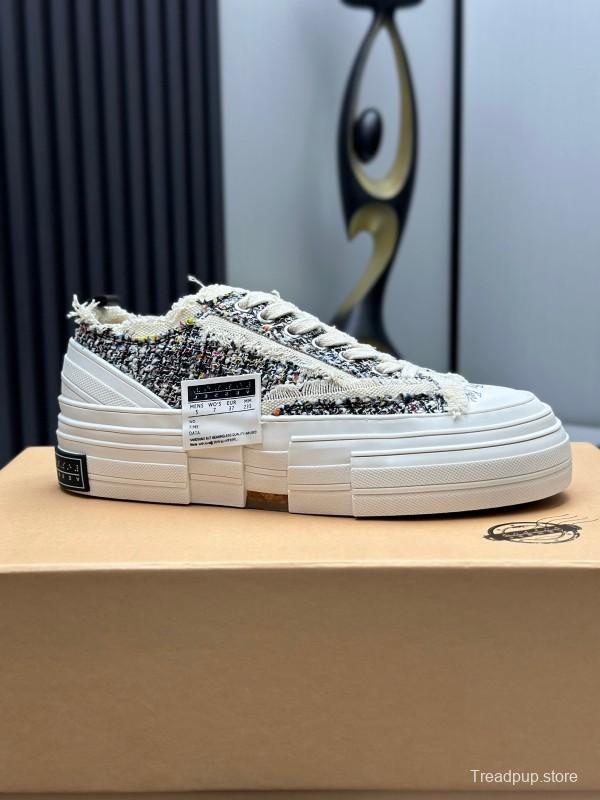 2025 Unisex XVESSEL White Black Canvas Plimsolls Vulcanized AS00260