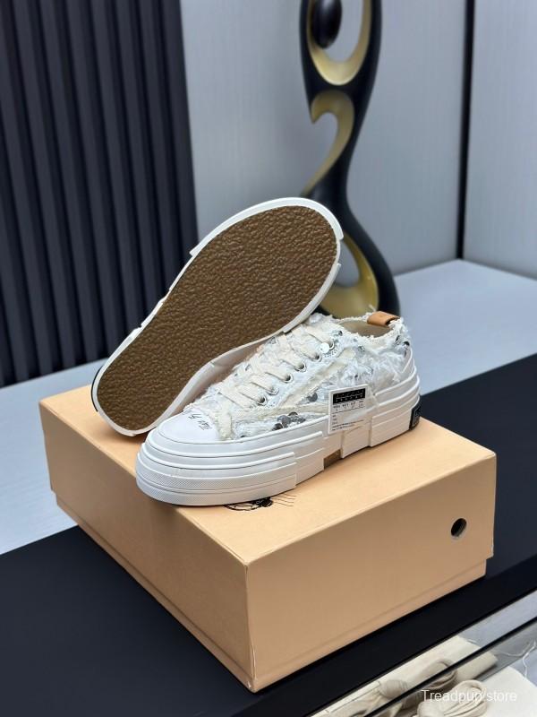 2025 Unisex XVESSEL White Canvas Plimsolls Vulcanized AS00260