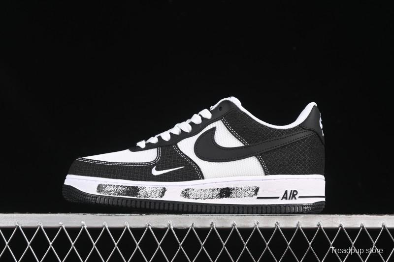 Nike Air Force 1'07 Low Custom Denim Swoosh Casual Sneakers - ZH0316-091