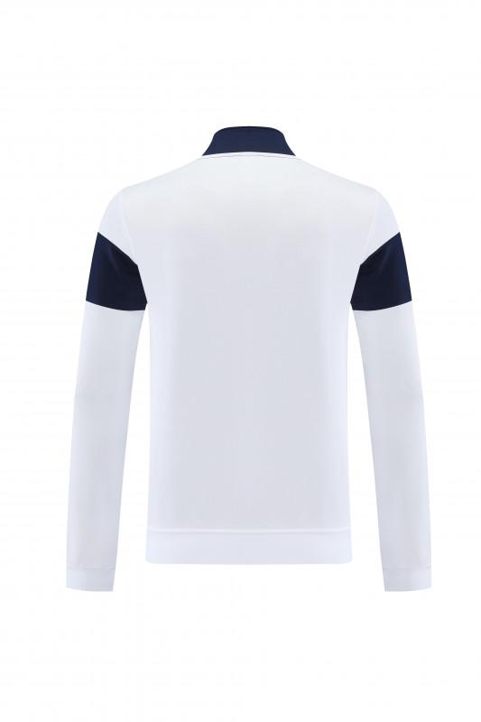 2025 Nike White/Navy Full Hoodie Zipper Jacket +Long Pants