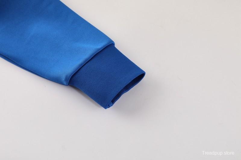 2025 Nike Blue/Black Full Hoodie Zipper Jacket +Long Pants