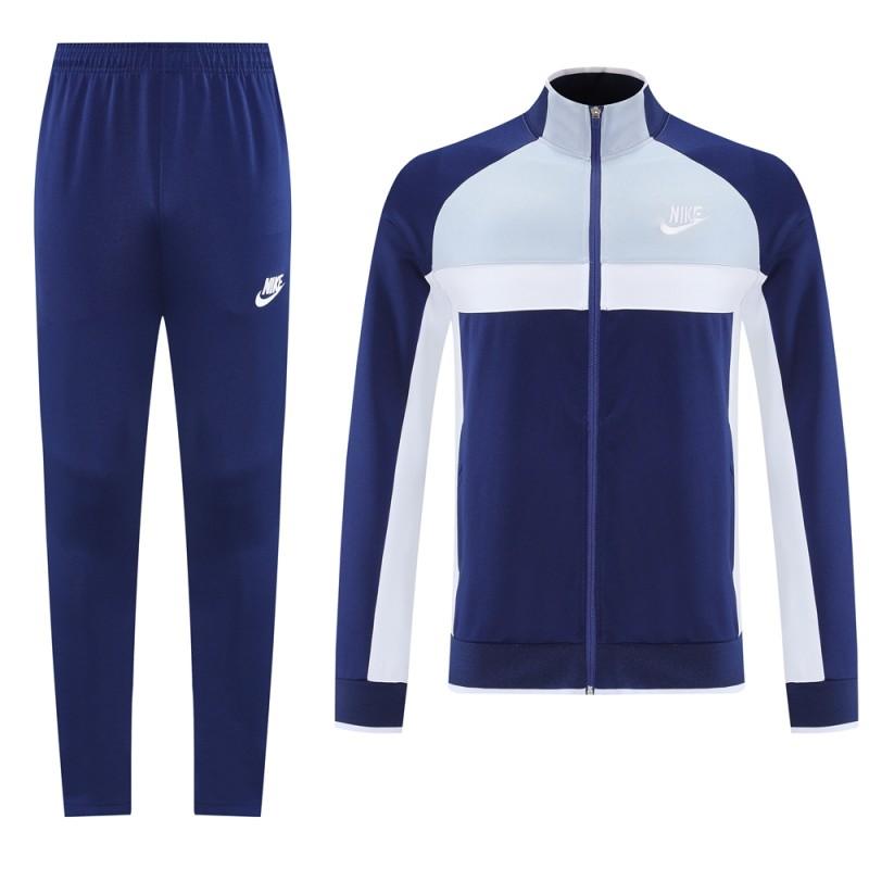 2025 Nike Grey/Navy Full Hoodie Zipper Jacket +Long Pants