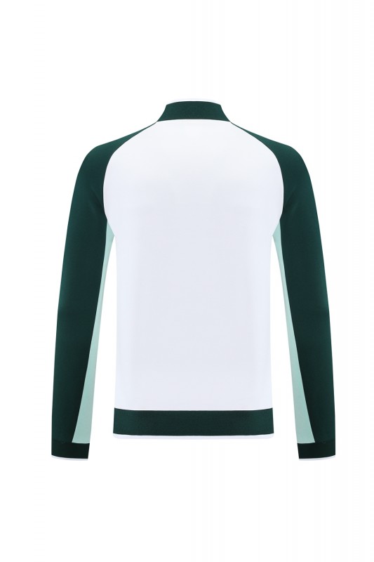 2025 Nike Green/White Full Hoodie Zipper Jacket +Long Pants