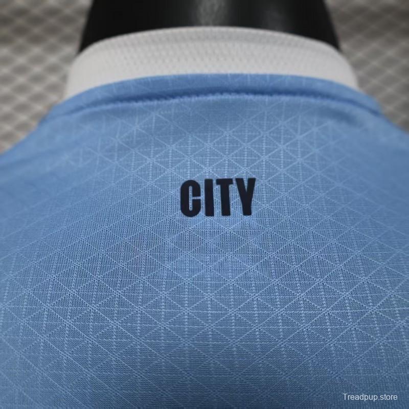 Player Version 25/26 Manchester City Home Long Sleeve Jersey