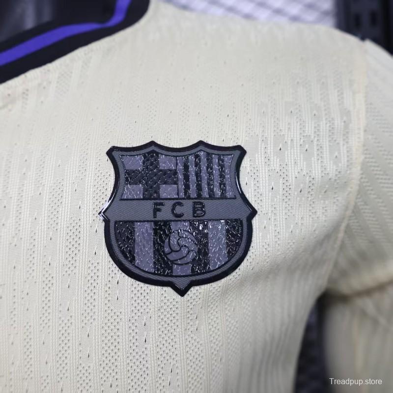 Player Version 25/26 Barcelona  Away Long Sleeve Jersey