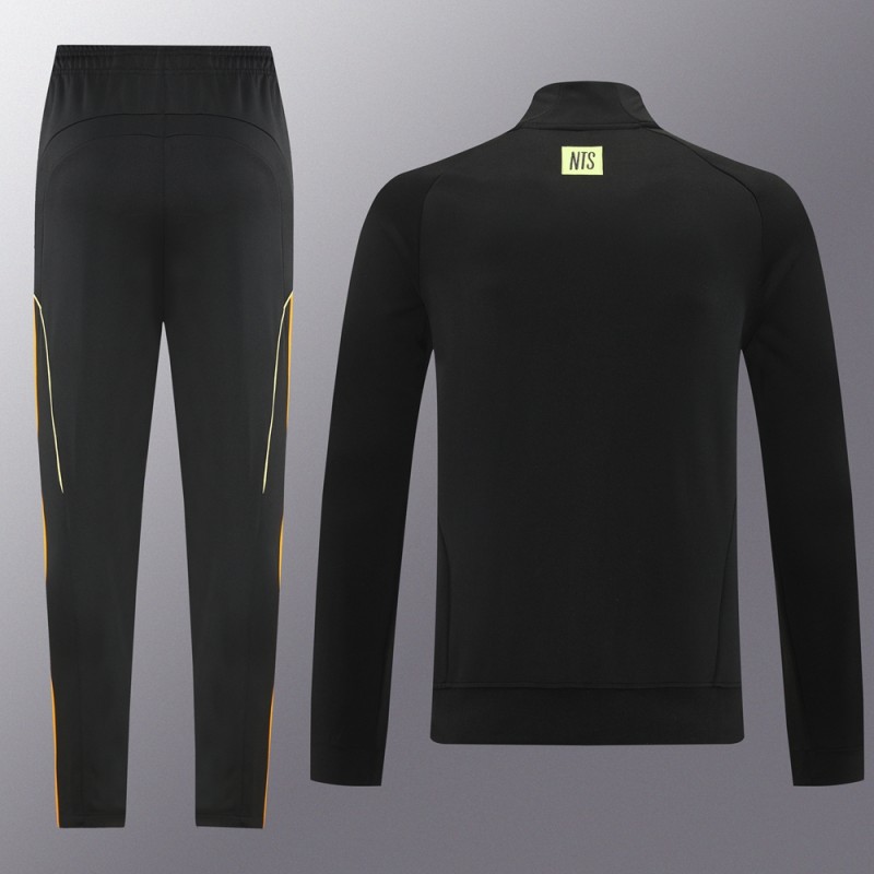 25/26 Arsenal Black Full Zipper Jacket + Long Pants