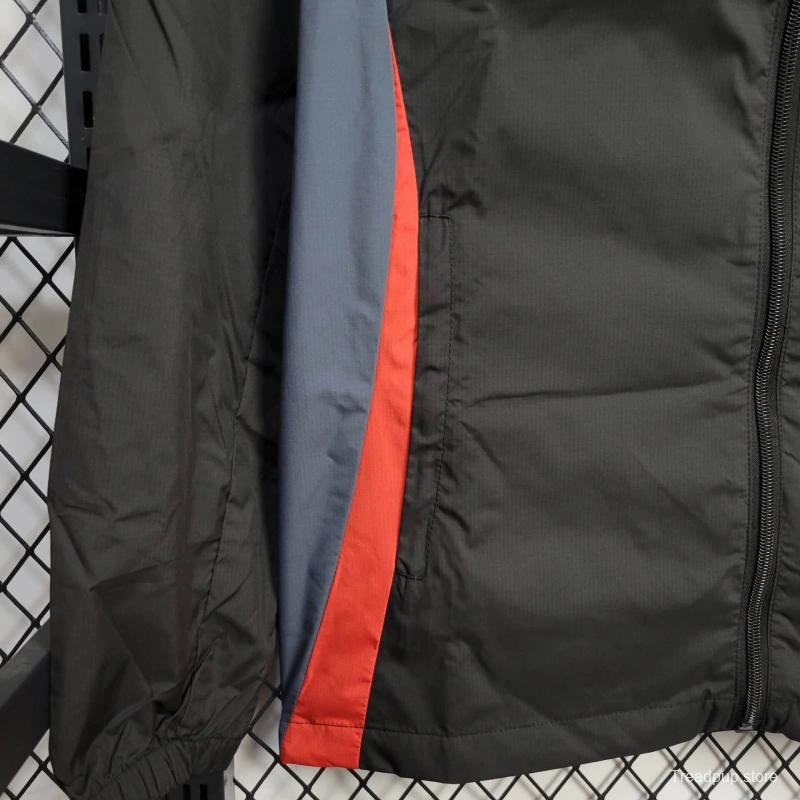 25/26 Manchester United Jacket Black Windbreaker