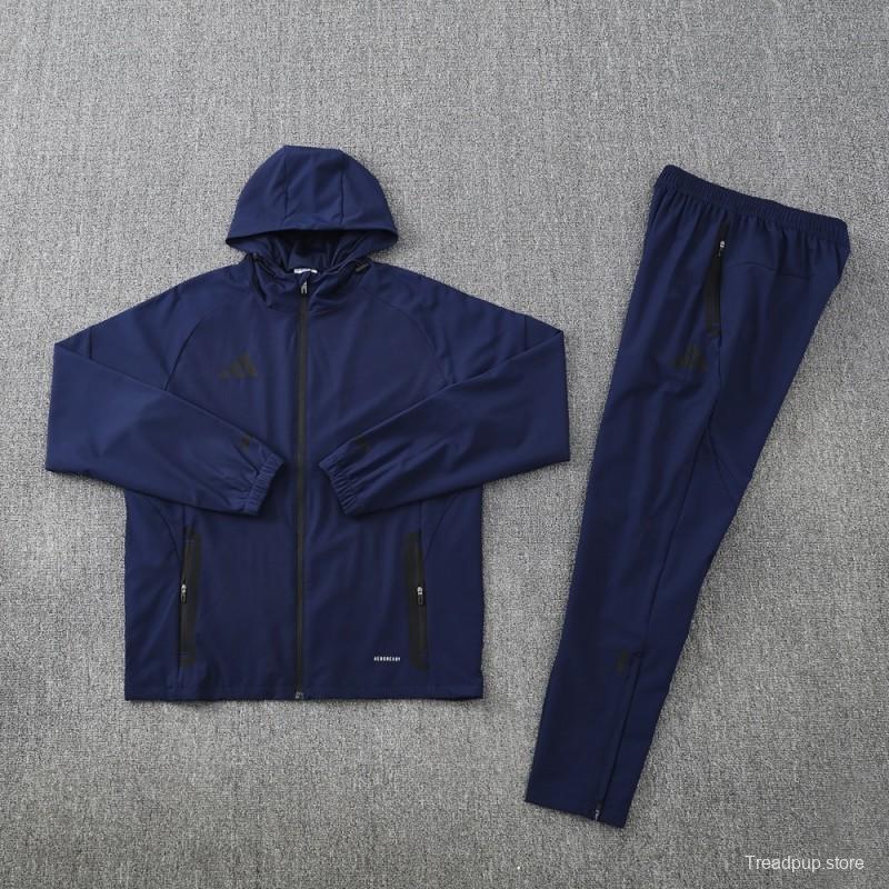 25/26 Adidas Navy Hoodie Full Zipper Jacket + Long Pants