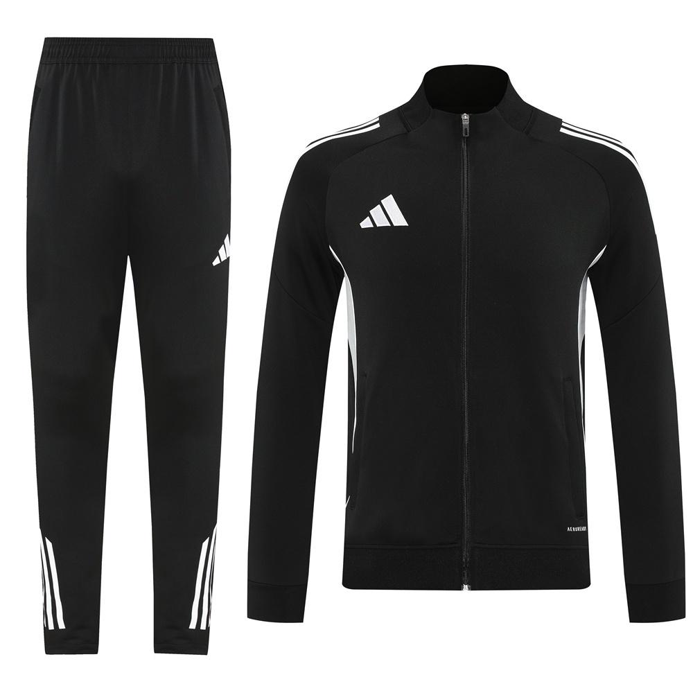 2025 Adidas Black Full Zipper Jacket + Long Pants