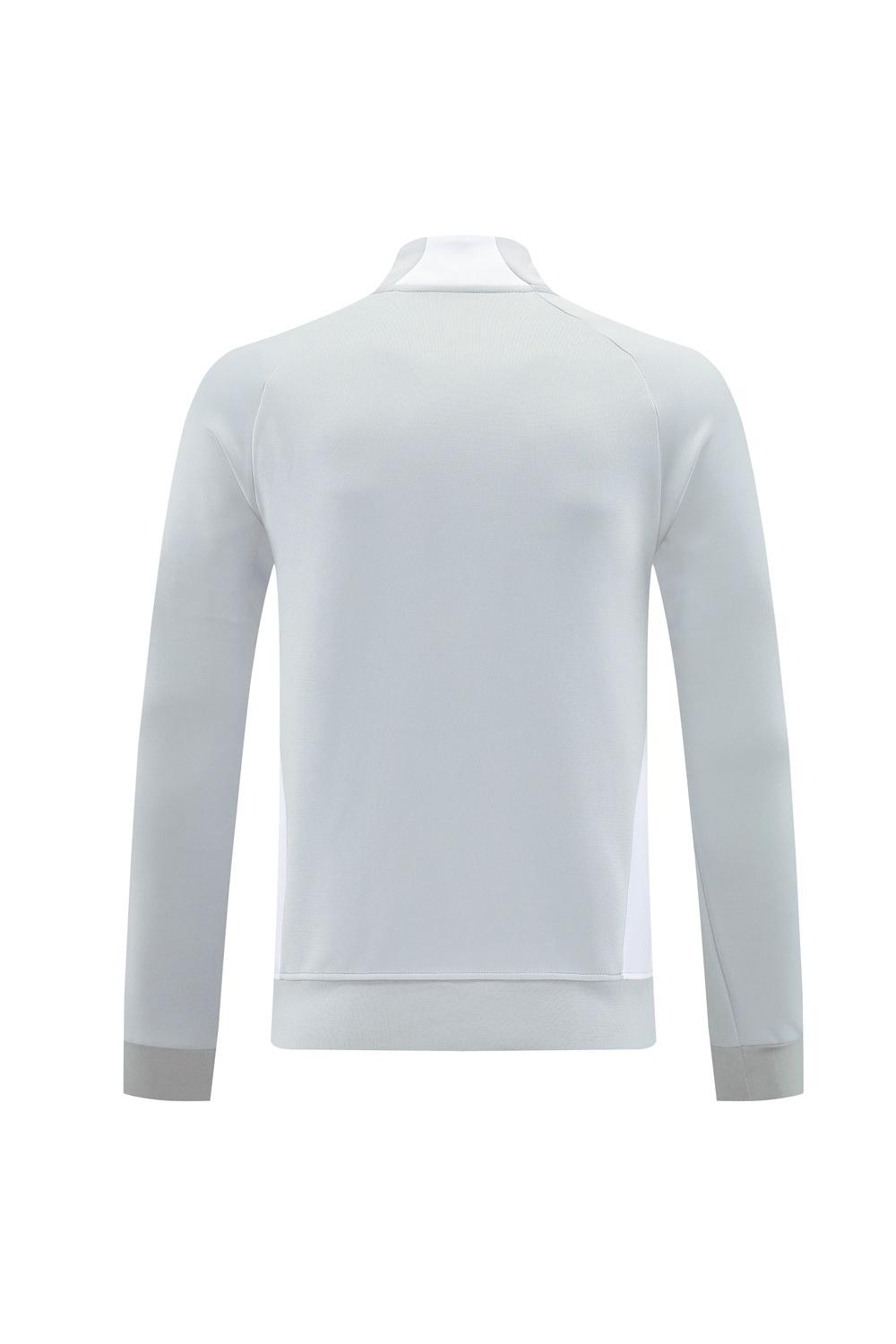 25/26 Real Madrid Grey Full Zipper Jacket + Long Pants