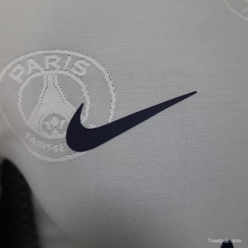 Player Version 25/26 PSG White with Embossed PSG Badge Pattern Jersey