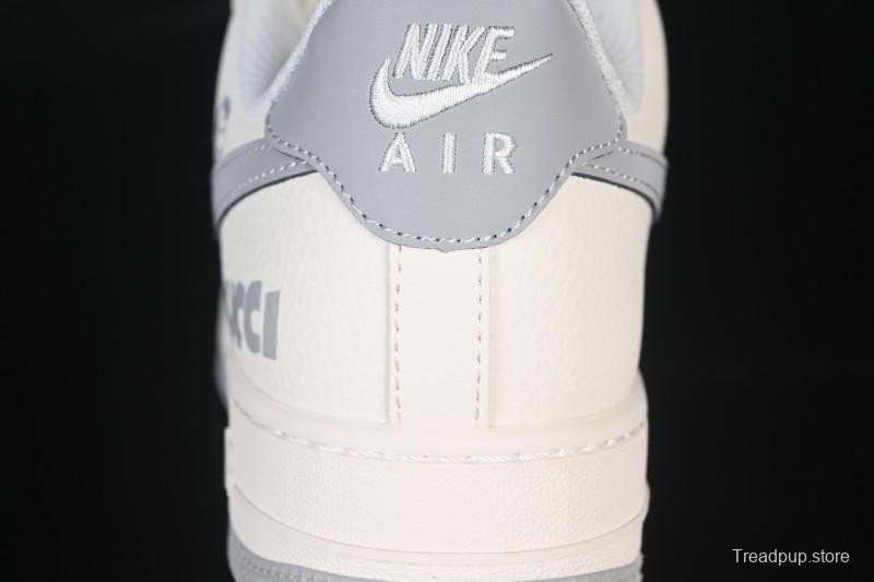 Nike Air Force 1 '07 Low Gucci Collaboration Ghost Face Beige Gray Casual Sneakers - QW5836-024