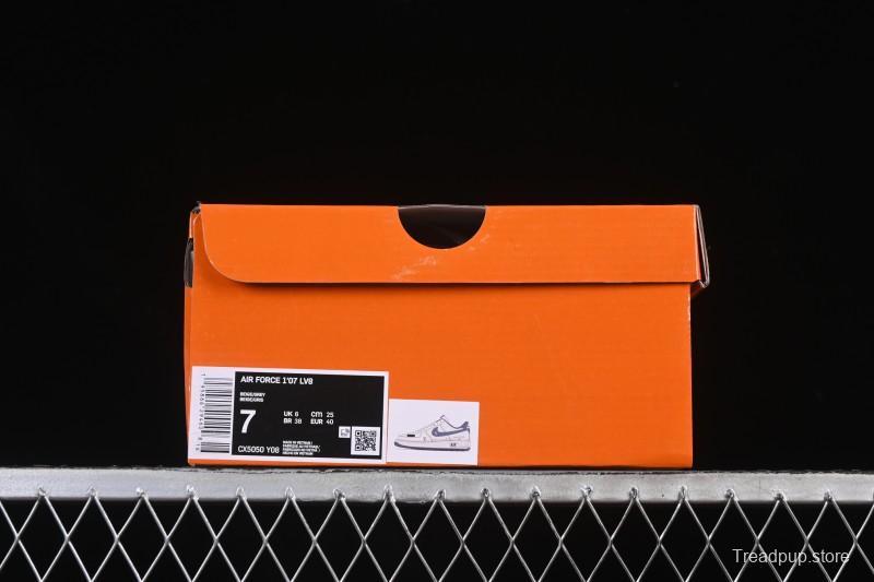 Nike Air Force 1 '07 Low LV Collaboration Beige Black Woven Label Casual Sneakers - CX5050-Y08