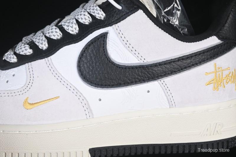 Nike Air Force 1'07 Low Casual Sneakers in White Black Gray - YF9511-805