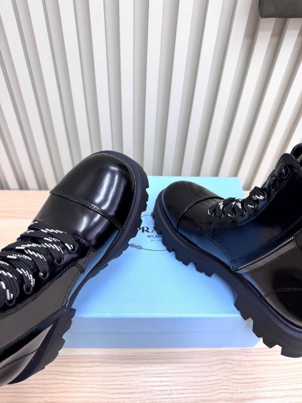Prada 2025 SS Platform Martin Boots with Classic Triangle Logo - LY0350