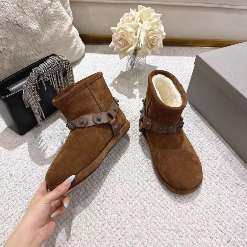 Balenciaga F022 Winter Wool Ankle Boots Snow Boots - F022