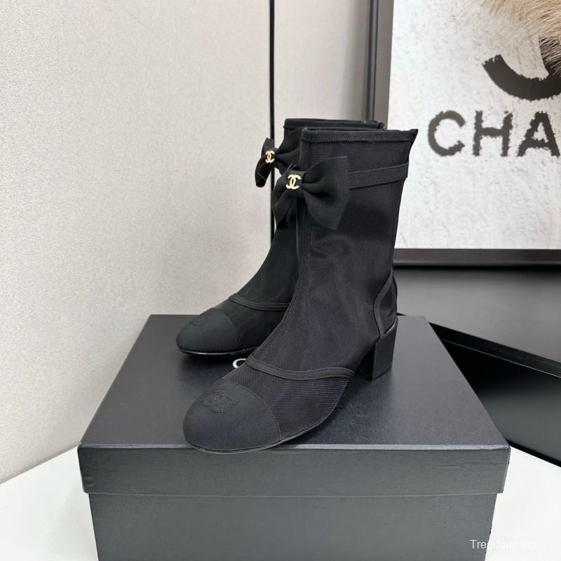 Chanel 2025 SS Classic Bow Ankle Boots - LY00