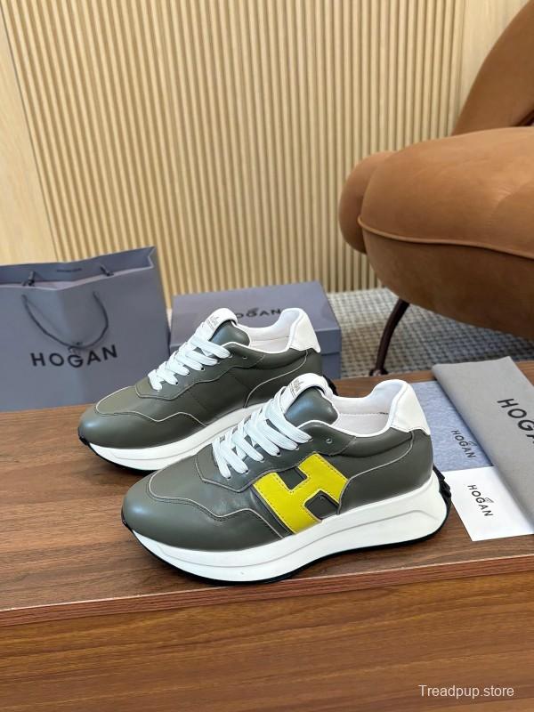 Hogan H-STRIPES Series Couple Thick Sole Dad Shoes Flying Boat Shoes Casual Sports Shoes - AS00350