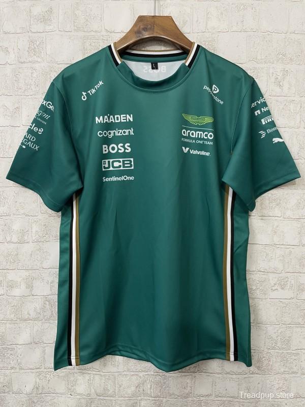 2025 F1 Aston Martin Aramco F1 Team Dark Green with Gold Trim Jersey