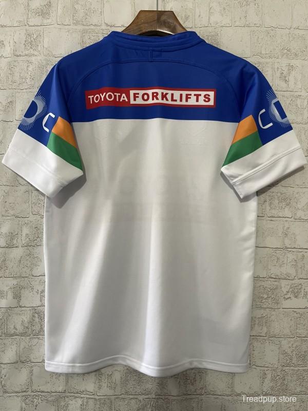 25/26 Canberra Raiders White with Blue, Green and Gold Stripes Jersey